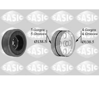 Ремъчна шайба, колянов вал SASIC 9001804 за VOLKSWAGEN PASSAT B5 (3B2) седан от 1996 до 2000