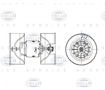 Вентилатор вътрешно пространство HELLA за BMW 3 Ser (E36) купе от 1992 до 1999