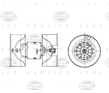 Вентилатор вътрешно пространство HELLA за BMW 3 Ser (E36) седан 1990 до 1998