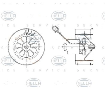 Вентилатор вътрешно пространство HELLA за BMW 3 Ser (E36) седан 1990 до 1998