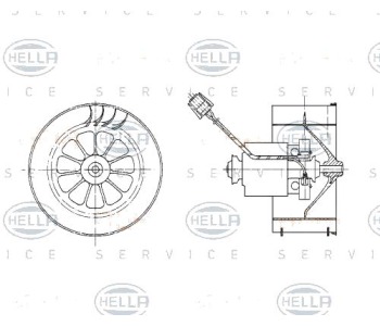 Вентилатор вътрешно пространство HELLA за BMW 3 Ser (E36) купе от 1992 до 1999