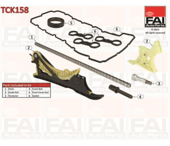 Комплект ангренажна верига FAI AutoParts TCK158 за BMW X3 (F25) от 2010 до 2017