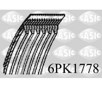 Пистов ремък SASIC 6PK1778 за MERCEDES C (CL203) SPORTCOUPE от 2001 до 2008
