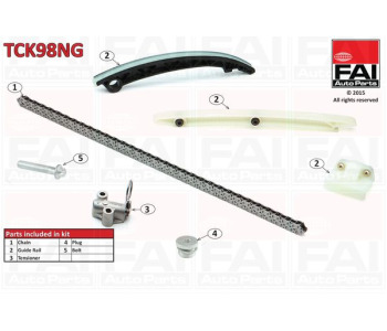 Комплект ангренажна верига FAI AutoParts TCK98NG за CHEVROLET AVEO (T300) хечбек от 2011