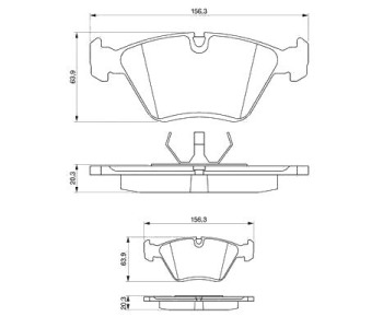 Комплект спирачни накладки BOSCH за BMW 3 Ser (E46) купе от 1999 до 2003