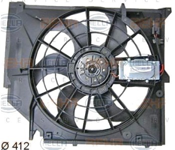 Вентилатор, охлаждане на двигателя HELLA 8EW 351 038-391 за BMW 3 Ser (E46) купе от 1999 до 2003