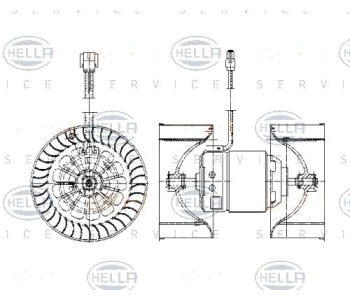 Вентилатор вътрешно пространство HELLA за BMW 3 Ser (E46) компакт от 2001 до 2005
