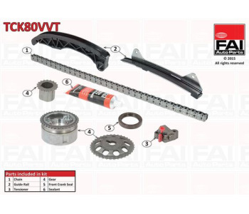 Комплект ангренажна верига FAI AutoParts TCK80VVT за PEUGEOT 108 от 2014