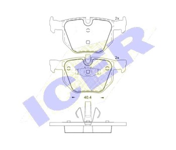 Комплект спирачни накладки Ultra Premium ICER за BMW 3 Ser (E93) кабриолет от 2006 до 2013