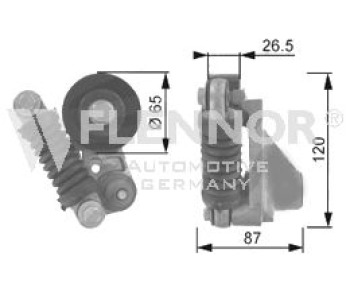 Обтящна ролка, пистов ремък FLENNOR FA22926 за PEUGEOT 206 (2A/C) хечбек от 1998 до 2009