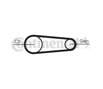 Пистов ремък CONTINENTAL CTAM 7PK1570 за RENAULT CLIO IV (KH_) комби от 2013 до 2019