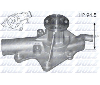 Водна помпа+ к-кт ангренажен ремък DOLZ KD066 за RENAULT CLIO II (BB0/1/2_, CB0/1/2_) от 1998 до 2005