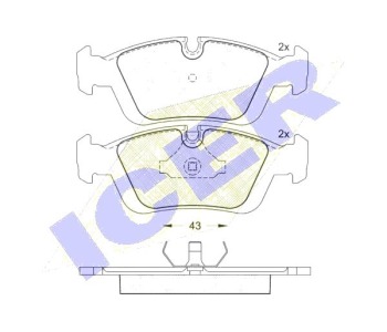 Комплект спирачни накладки Ultra Premium ICER за BMW 3 Ser (E36) комби от 1995 до 1999