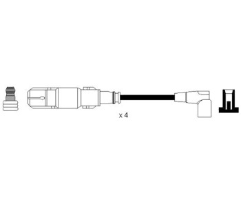 Комплект запалителни кабели NGK за BMW 3 Ser (E46) седан от 2001 до 2005