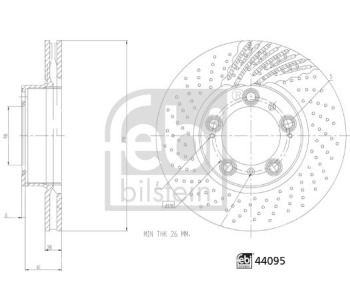 Комплект ангренажна верига FEBI BILSTEIN 45055 за FORD SCORPIO I (GAE, GGE) хечбек от 1985 до 1994
