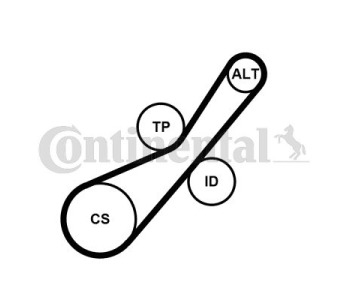 Пистов ремък CONTINENTAL CTAM 7DPK1360 за VOLKSWAGEN VENTO (1H2) от 1991 до 1998