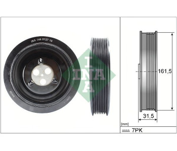 Ремъчна шайба, колянов вал INA 544 0127 10 за LAND ROVER DEFENDER (L316) платформа от 1990 до 2016