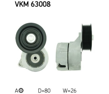 Обтящна ролка, пистов ремък SKF VKM 63008 за HONDA S2000 (AP) от 1999 до 2003