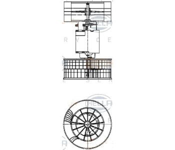 Вентилатор вътрешно пространство HELLA за BMW 5 Ser (E34) комби от 1991 до 1997
