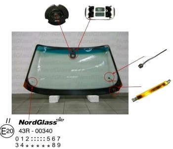 Челно стъкло NordGlass за BMW 7 Ser (E38) от 1994 до 2001