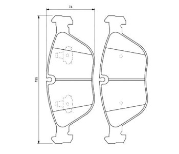 Комплект спирачни накладки BOSCH за BMW 7 Ser (E38) от 1994 до 2001