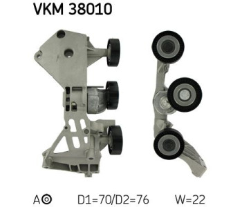 Обтящна ролка, пистов ремък SKF VKM 38010 за MERCEDES VANEO (W414) от 2002 от 2005