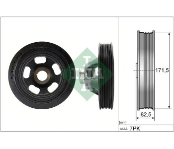 Ремъчна шайба, колянов вал INA 544 0144 10 за MERCEDES SPRINTER NCV3 (W906) 3.5T товарен от 2005 до 2018
