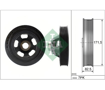 Ремъчна шайба, колянов вал INA 544 0144 10 за MERCEDES C (S204) комби от 2007 до 2014