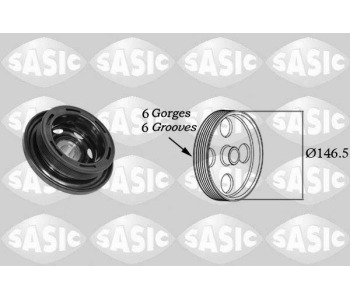 Ремъчна шайба, колянов вал SASIC 2156067 за MERCEDES CLK (W209, C209) от 2002 до 2009