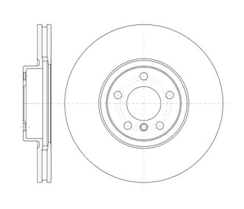 Спирачен диск вентилиран Ø348mm за BMW X5 (F15, F85) от 2012 до 2018