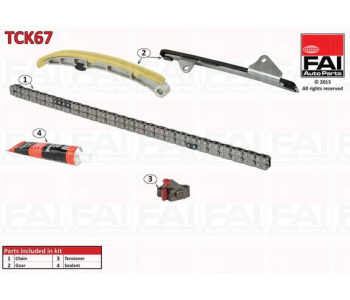 Комплект ангренажна верига FAI AutoParts TCK67 за MINI COOPER (R50, R53) от 2001 до 2006