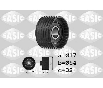 Паразитна/ водеща ролка, зъбен ремък SASIC 1704009 за RENAULT LAGUNA II (BG0/1_) от 2001 до 2007