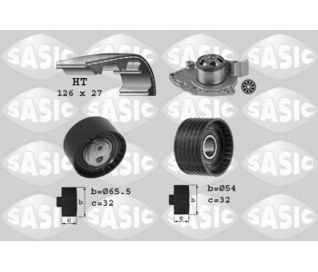 Водна помпа+ к-кт ангренажен ремък SASIC 3904031 за RENAULT MEGANE III GRANDTOUR (KZ0/1) комби от 2008 до 2016