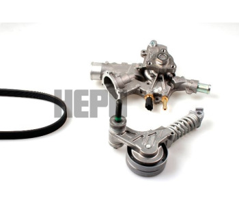 Водна помпа + комплект пистови ремъци клиновидно оребряване HEPU PK03341 за OPEL ASTRA G (F48_, F08_) хечбек от 1998 до 2009