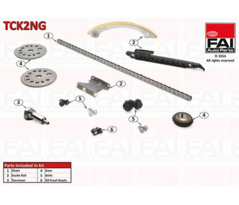 Комплект ангренажна верига FAI AutoParts TCK2NG за OPEL ASTRA G (F48_, F08_) хечбек от 1998 до 2009