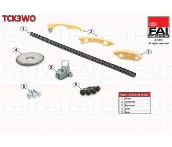 Комплект ангренажна верига FAI AutoParts TCK3WO за OPEL ASTRA G (F48_, F08_) хечбек от 1998 до 2009