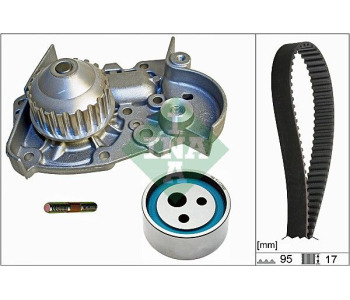 Водна помпа+ к-кт ангренажен ремък INA 530 0018 31 за RENAULT CLIO I (S57_) товарен от 1991 до 1998