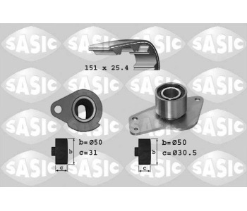 Комплект ангренажен ремък SASIC 1754015 за RENAULT CLIO II (SB0/1/2_) товарен от 1998 до 2005