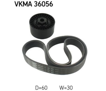 Комплект пистов ремък SKF VKMA 36056 за RENAULT CLIO III (BR0/1, CR0/1) от 2005 до 2012
