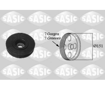 Ремъчна шайба, колянов вал SASIC 2154017 за RENAULT LAGUNA III (DT0/1) купе от 2008 до 2015