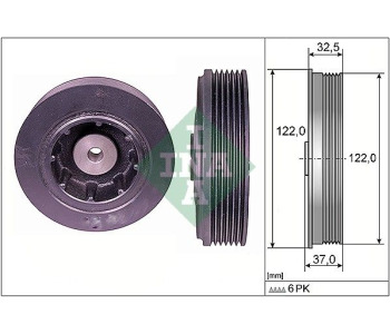 Ремъчна шайба, колянов вал INA 544 0084 10 за RENAULT LAGUNA I (K56_) комби от 1995 до 2002