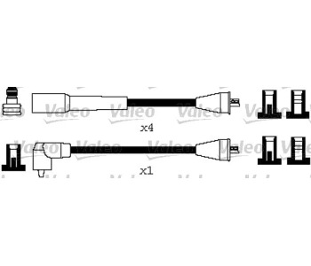 Комплект запалителни кабели VALEO за OPEL OMEGA A (V87) от 1986 до 1994
