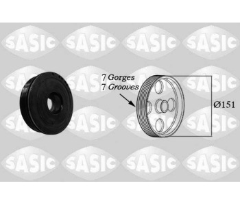 Ремъчна шайба, колянов вал SASIC 2154018 за RENAULT LAGUNA III (KT0/1) комби от 2007 до 2015