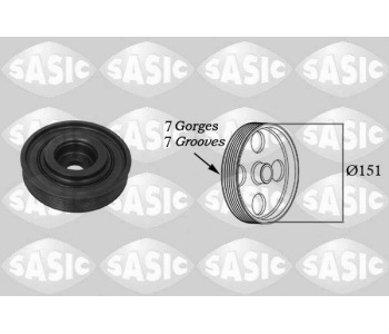 Ремъчна шайба, колянов вал SASIC 2154009 за NISSAN PRIMERA (P12) седан от 2002 до 2007