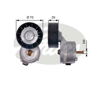 Обтяжна ролка, ангренаж GATES T41166 за ROVER 800 (XS) седан от 1986 до 1999