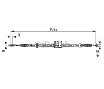Жило ръчна спирачка BOSCH за AUDI V8 (44_, 4C_) от 1988 до 1994
