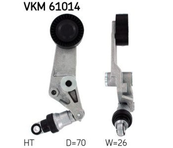 Обтящна ролка, пистов ремък SKF VKM 61014 за TOYOTA AURIS (_E15_) от 2006 до 2012