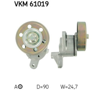 Обтящна ролка, пистов ремък SKF VKM 61019 за TOYOTA AVENSIS VERSO (_M2_) от 2001 до 2009