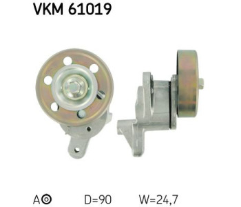 Обтящна ролка, пистов ремък SKF VKM 61019 за TOYOTA COROLLA VERSO (_E12_) от 2001 до 2004