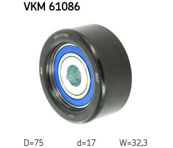 Паразитна/ водеща ролка, пистов ремък SKF VKM 61086 за TOYOTA HILUX VI (_N1_) пикап от 1997 до 2006